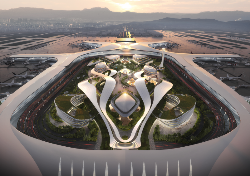 重慶新機(jī)場(chǎng)T1陸側(cè)區(qū)域策劃及概念設(shè)計(jì)方案